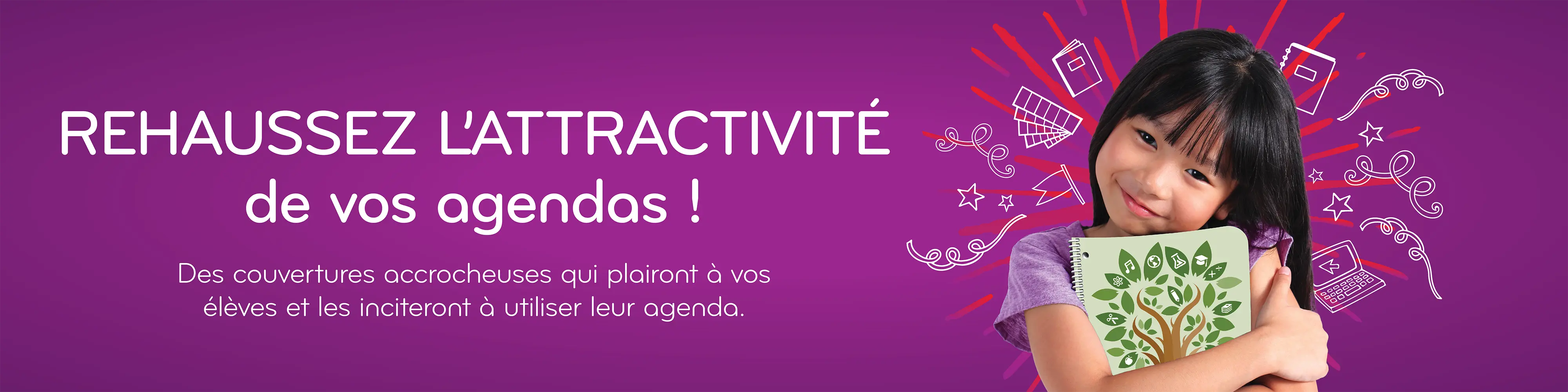 Créez des agendas qui reflètent la fierté et l'esprit de votre école.