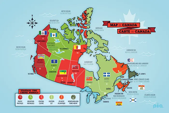 Carte du Canada
